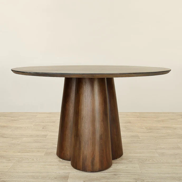 Round Wooden Dining Table – Minimalist Modern Design