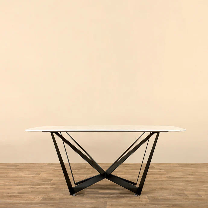 Elegant Faux Marble Dining Table