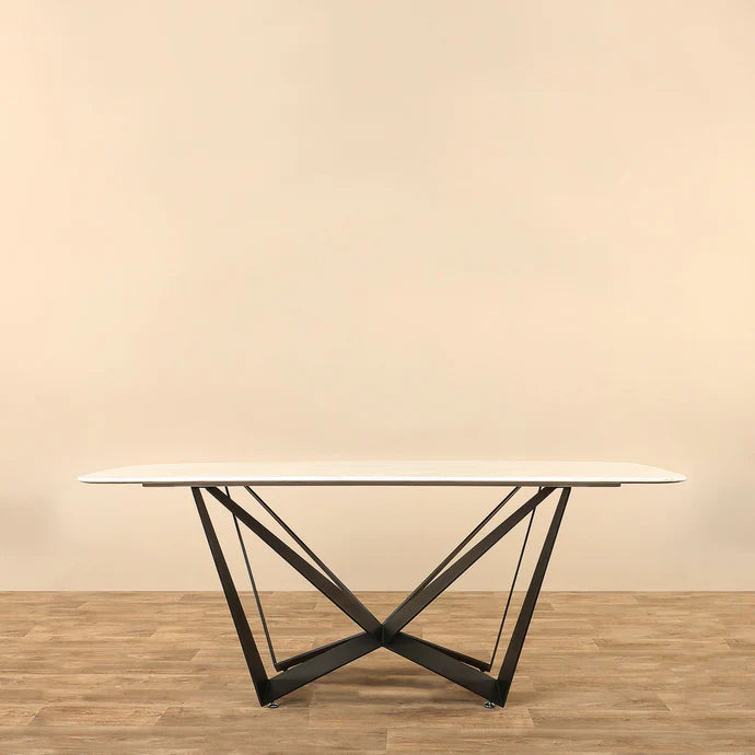 Elegant Faux Marble Dining Table