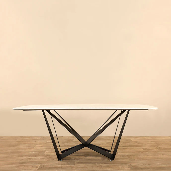 Elegant Faux Marble Dining Table