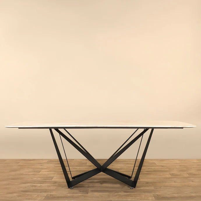Elegant Faux Marble Dining Table