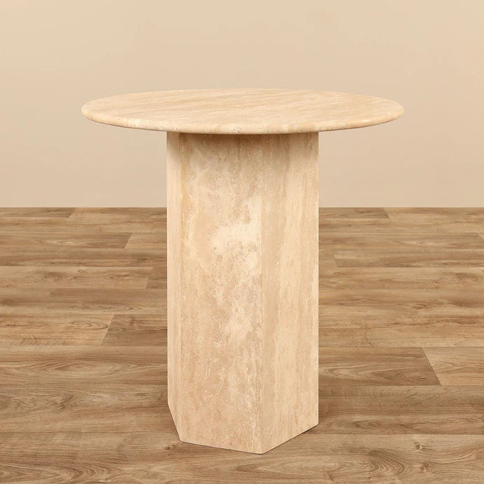 Florence Marble Side Table with Natural Elegance