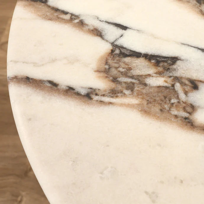 Florence Marble Side Table with Natural Elegance