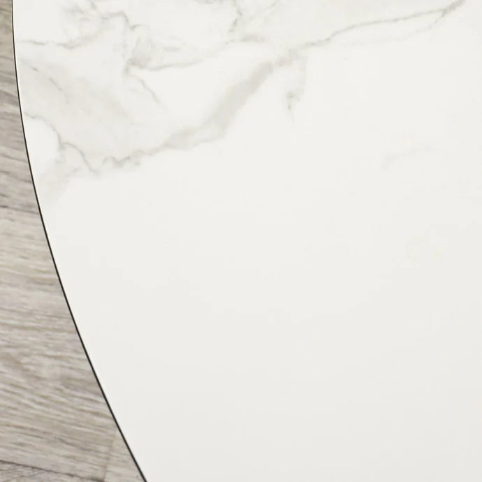 Natural Stone Coffee Table – Sintered Stone & Gold Chrome Finish