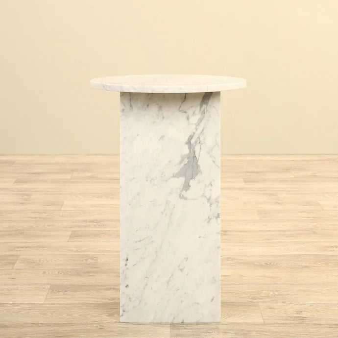 Natural Elegance Marble Side Table – Sleek Design
