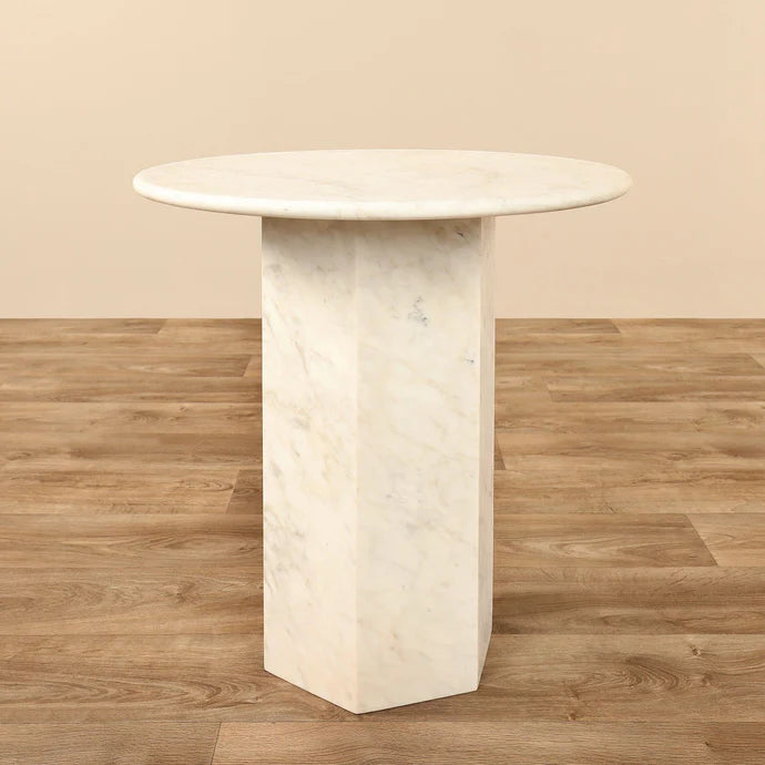 Florence Marble Side Table with Natural Elegance