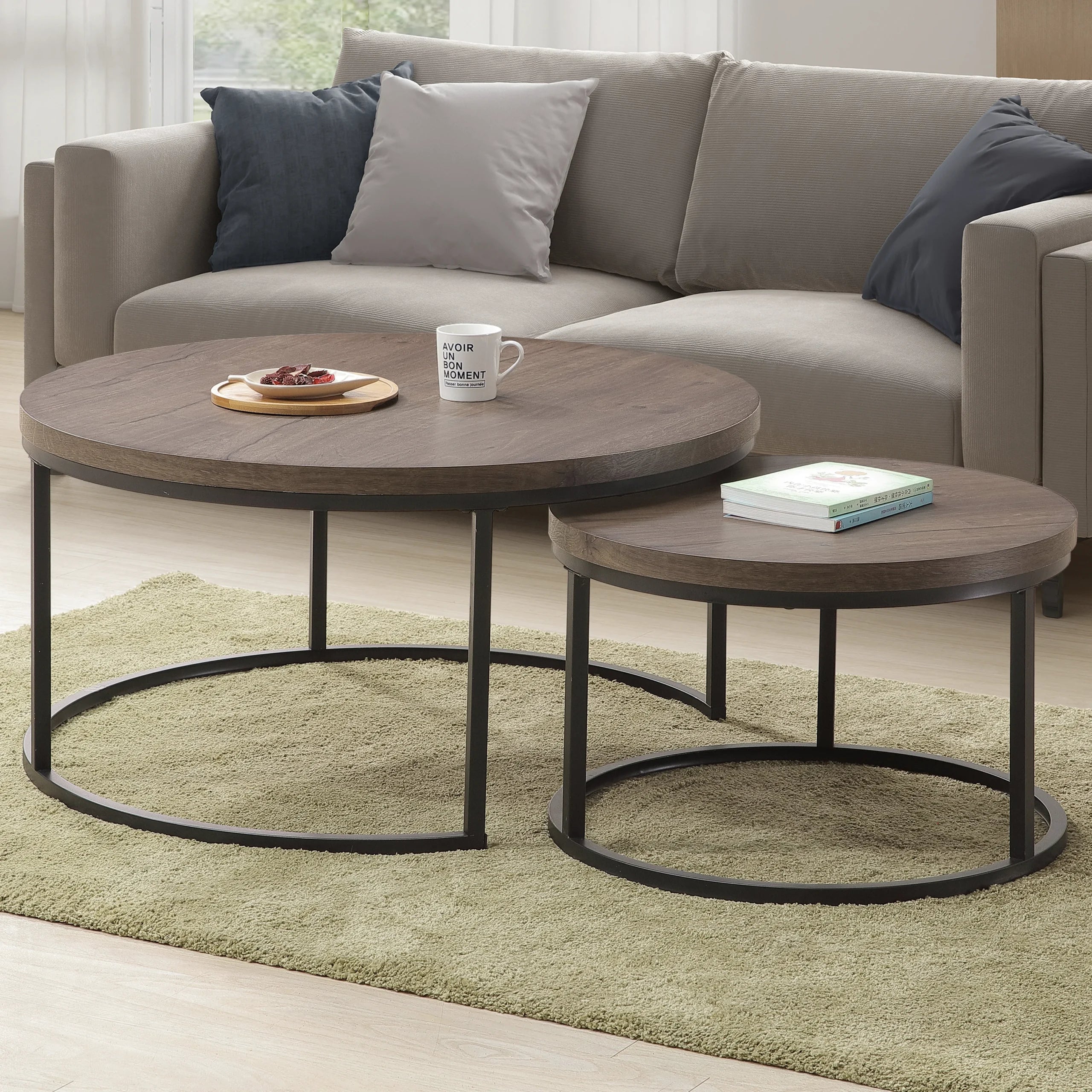 Nesting Coffee Table – Smoked Oak