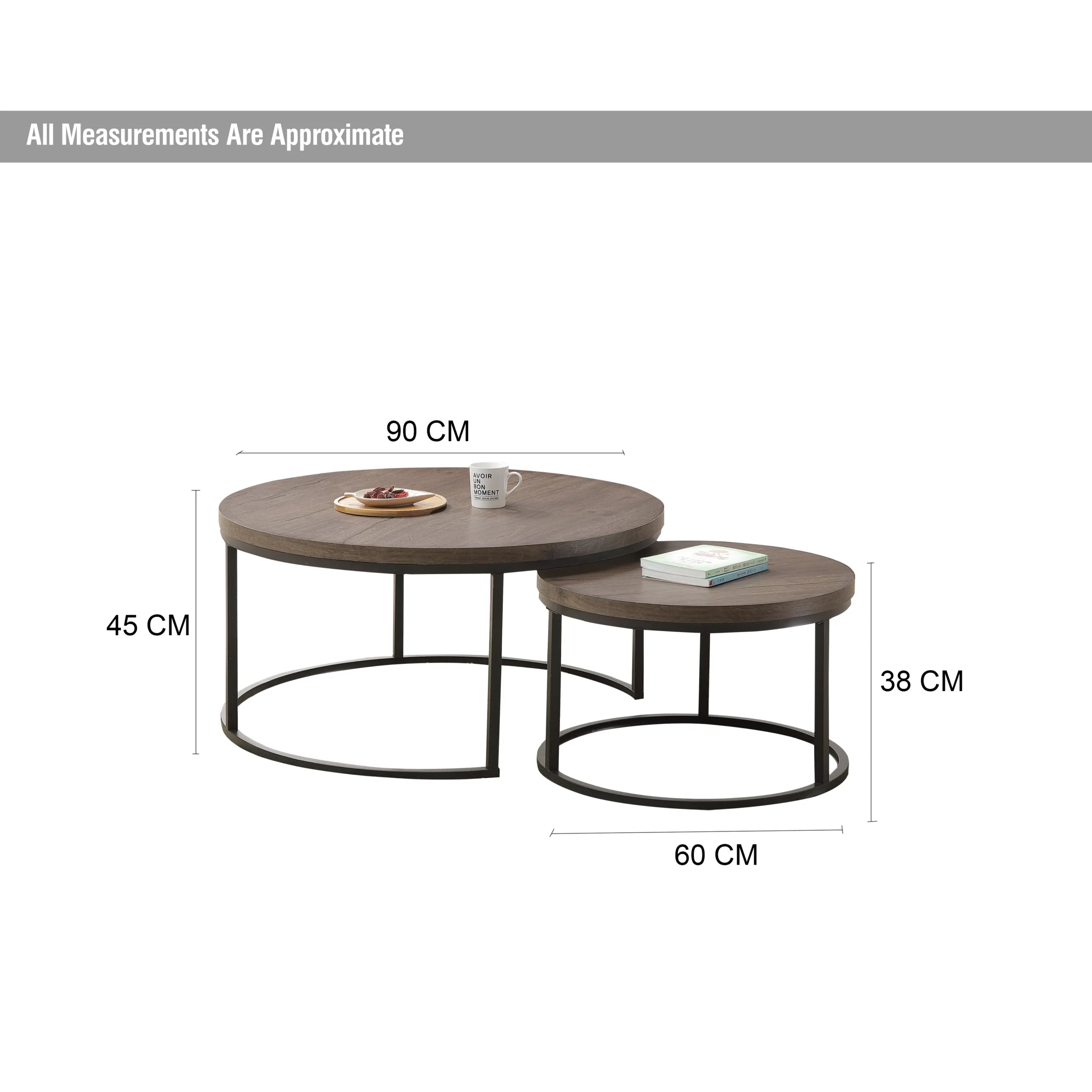 Nesting Coffee Table – Smoked Oak
