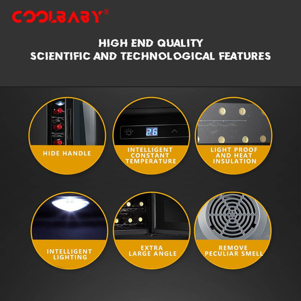 Small Wine cabinet,Mini Constant Temperature Wine Cabinet, 8 Bottle Capacity, Digital Control