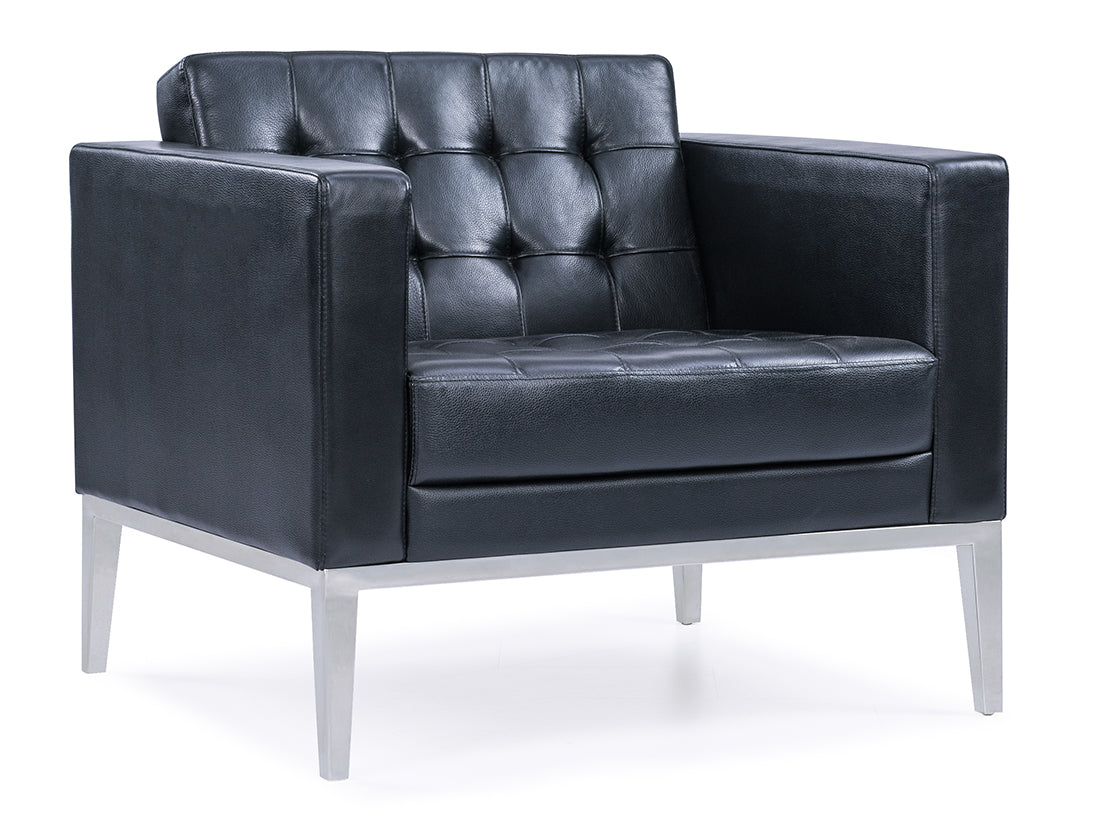 PU Leather Sofa Seat – Classic Design with Solid Wood Frame