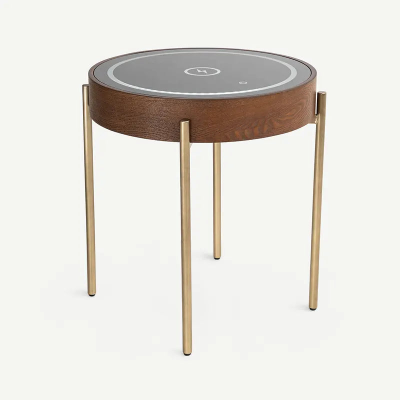 Smart End Table Built-in Wireless Charger – Black