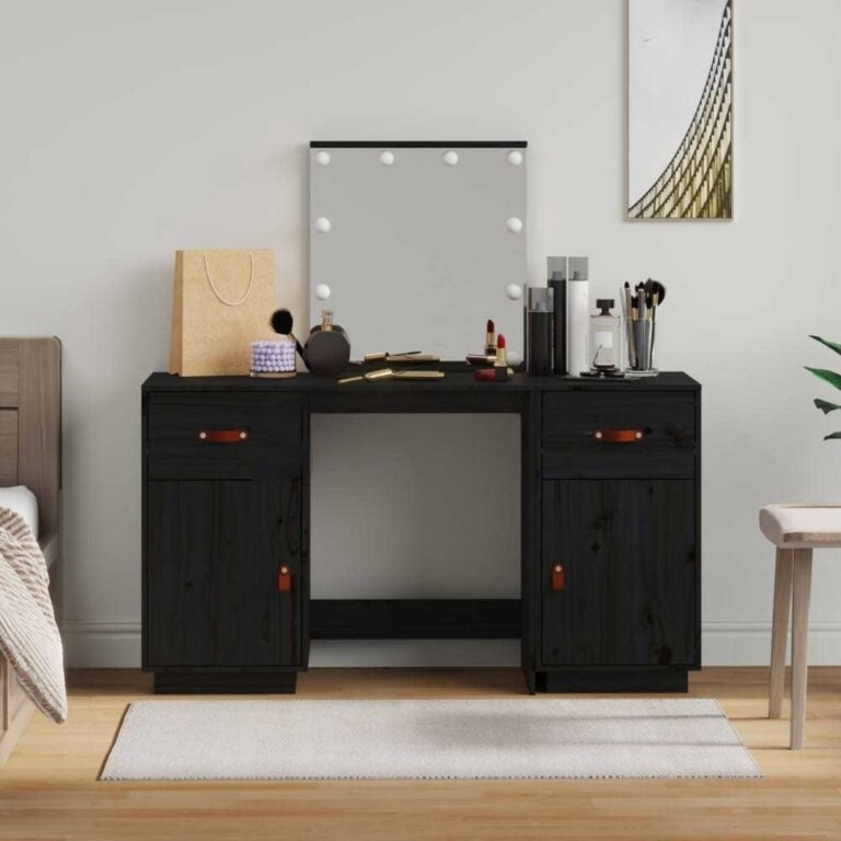 Gray Dressing Table with LED-GCC Home Center