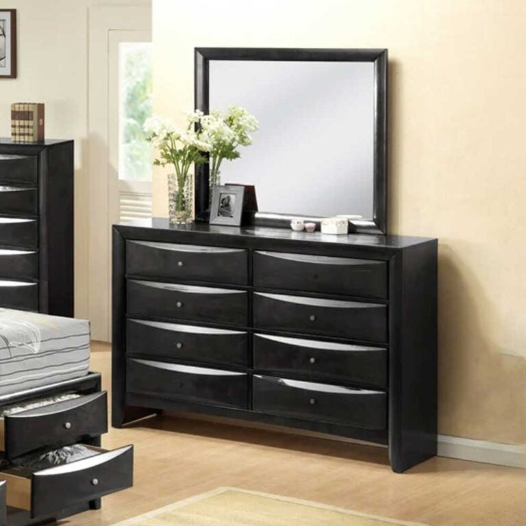 Transitional Design Black Dresser, Dressing Table-GCC Home Center