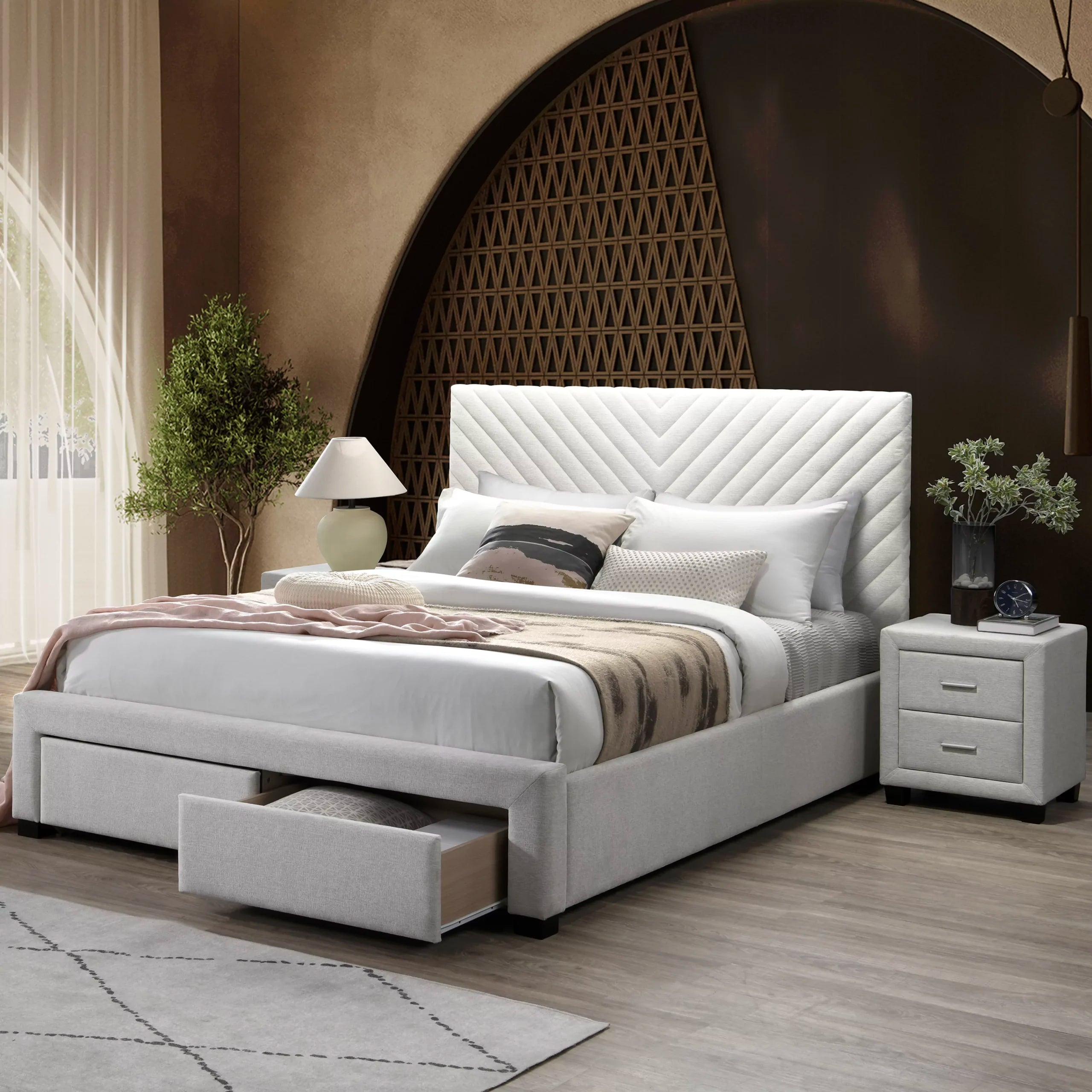 King Bed – Ivory (180×200 cm)