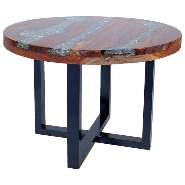 Elegant Coffee Table Teak Resin 60 cm