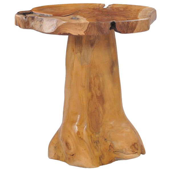 Coffee Table 40 × 40 cm Solid Teak Wood with Unique Root Base Design