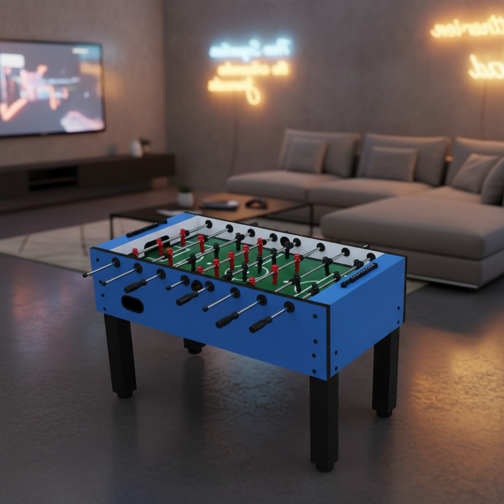 Professional Heavy-Duty Foosball Table A03 – 3 Goalie Game Table for Home & Office