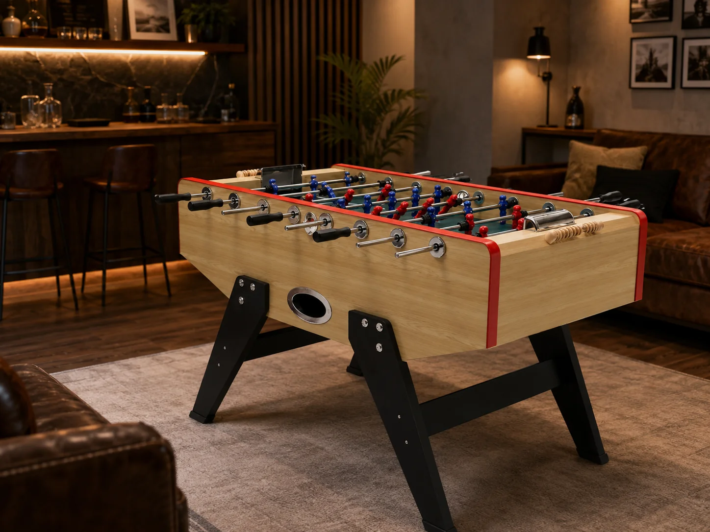 Italian Design HFT153D23S1 Foosball Game Table | Premium MDF Football Table for Home & Club