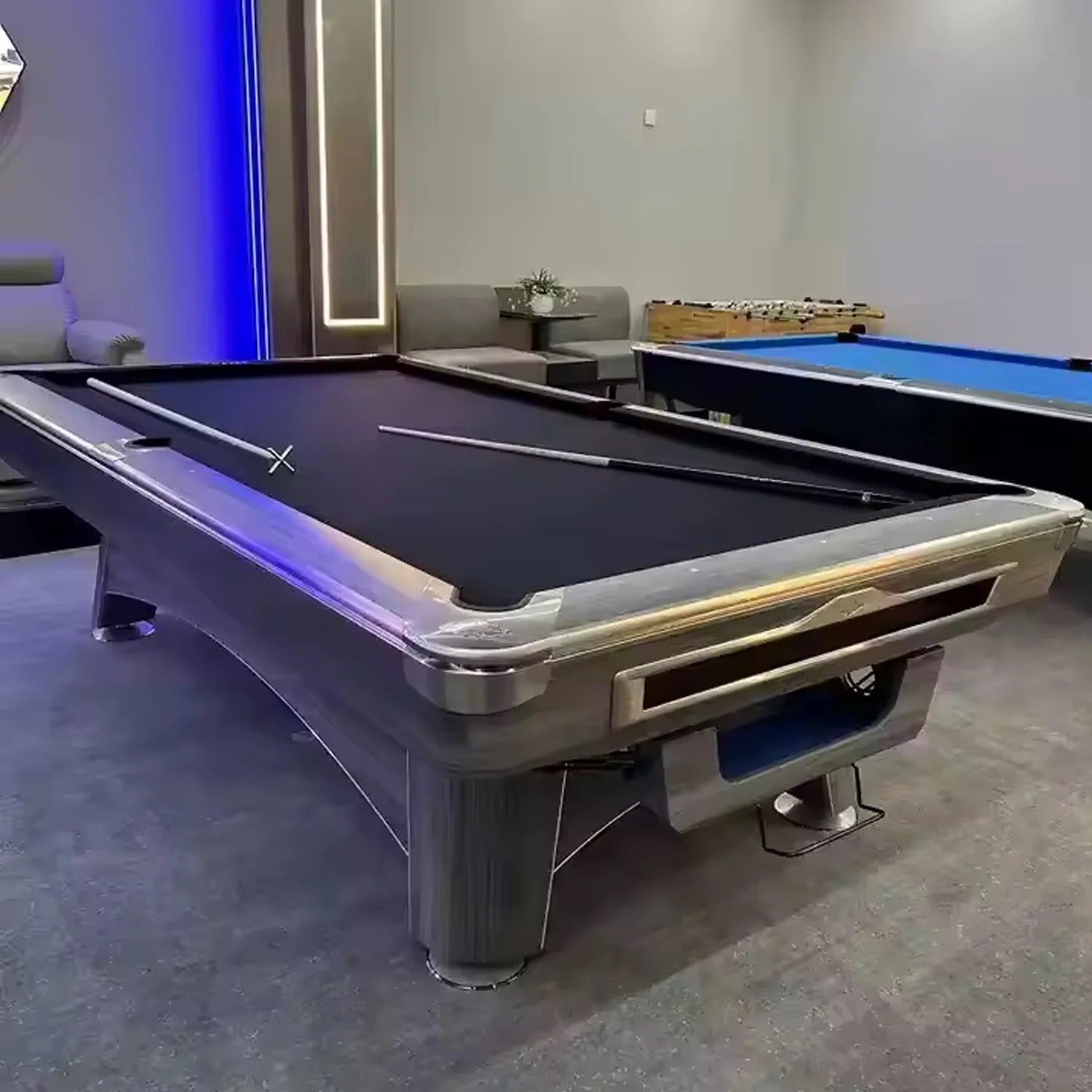 9FT Solid Maple Wood Billiard Table with Natural Slate Bed | Premium Professional Pool Table with Accessories