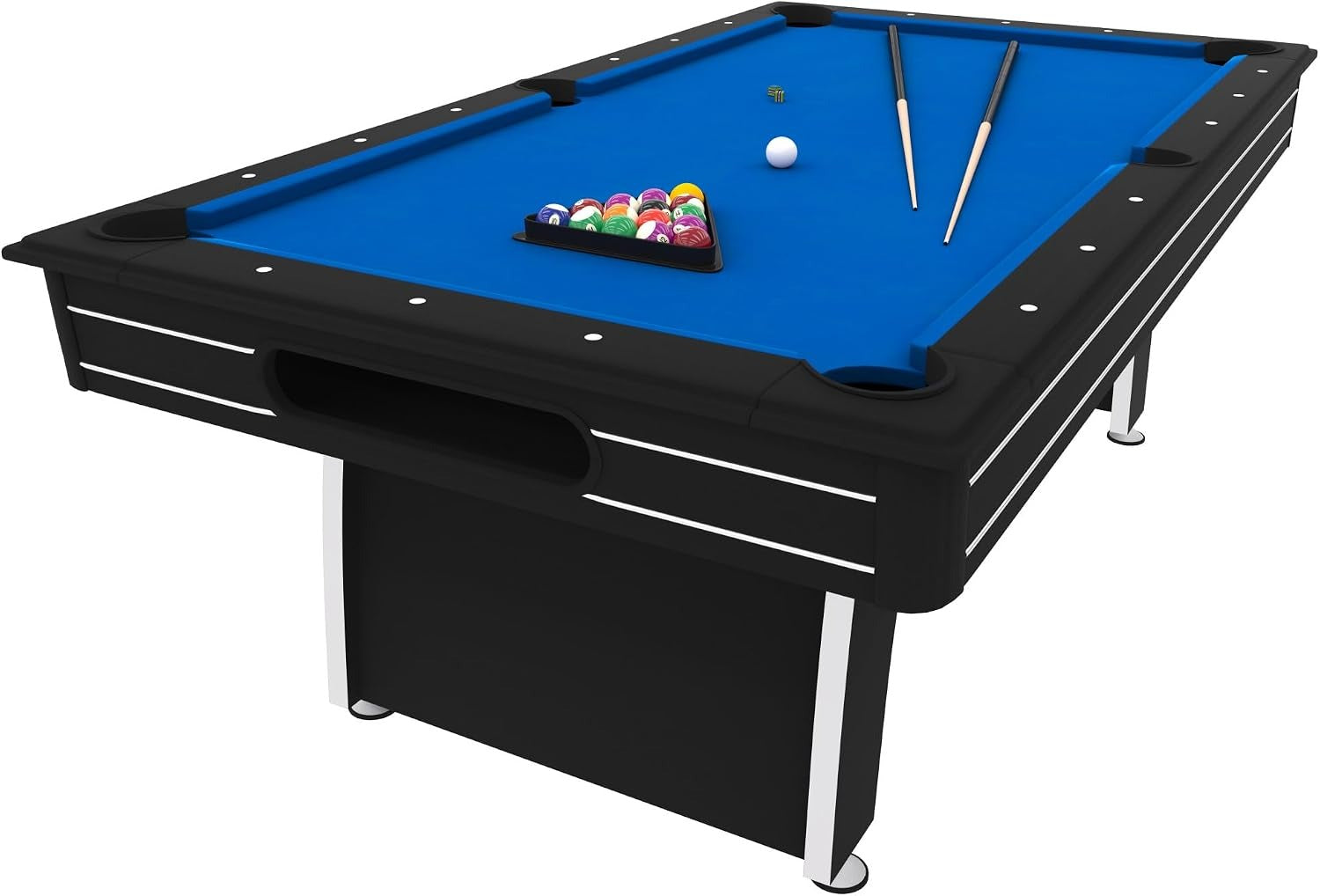 Home I Pool Table – 8ft | Black Finish | Ball Return System
