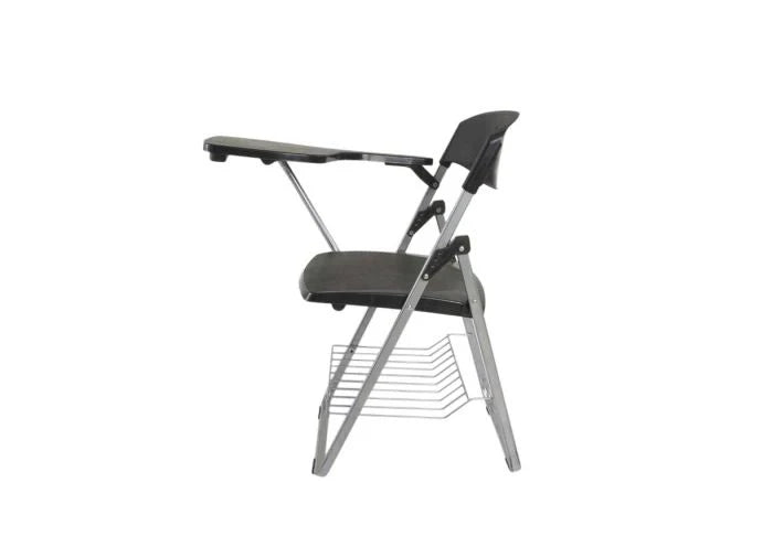 Student Chair Black, Folding Plastic Chair with Writing Table-GCC Home Center