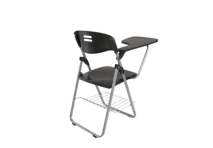 Student Chair Black, Folding Plastic Chair with Writing Table-GCC Home Center