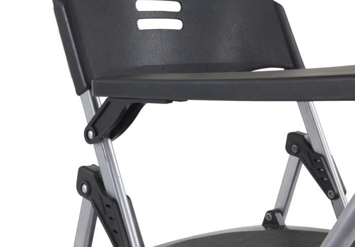 Student Chair Black, Folding Plastic Chair with Writing Table-GCC Home Center