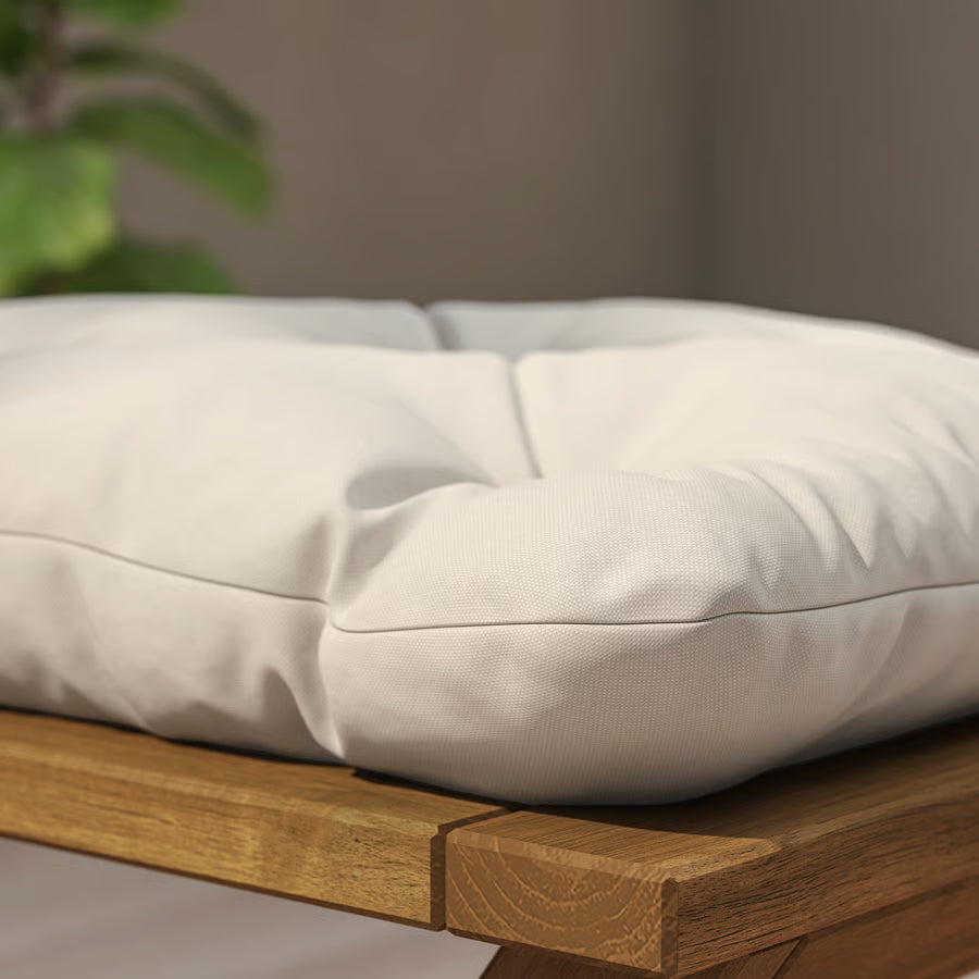 Outdoor Chair Cushion, Light Grey-Beige (36×32 cm)