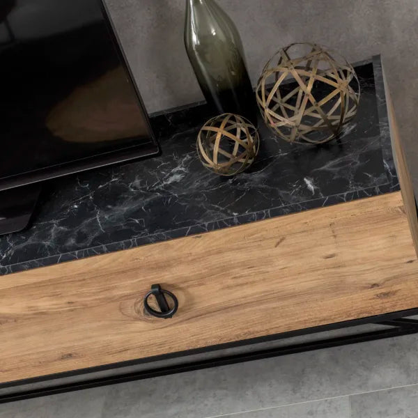 Loft TV Cabinet – Black Top