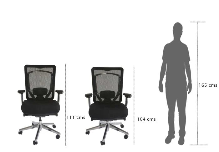 Medium Back Ergonomic Mesh Chair Black-GCC Home Center