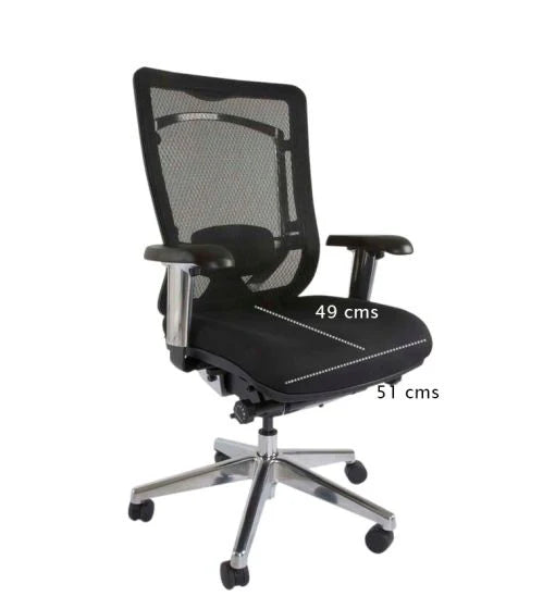 Medium Back Ergonomic Mesh Chair Black-GCC Home Center