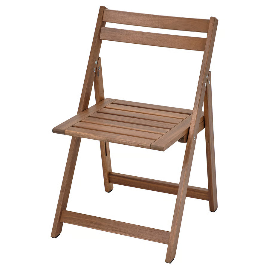 Outdoor Foldable Chair, Light Brown Stained