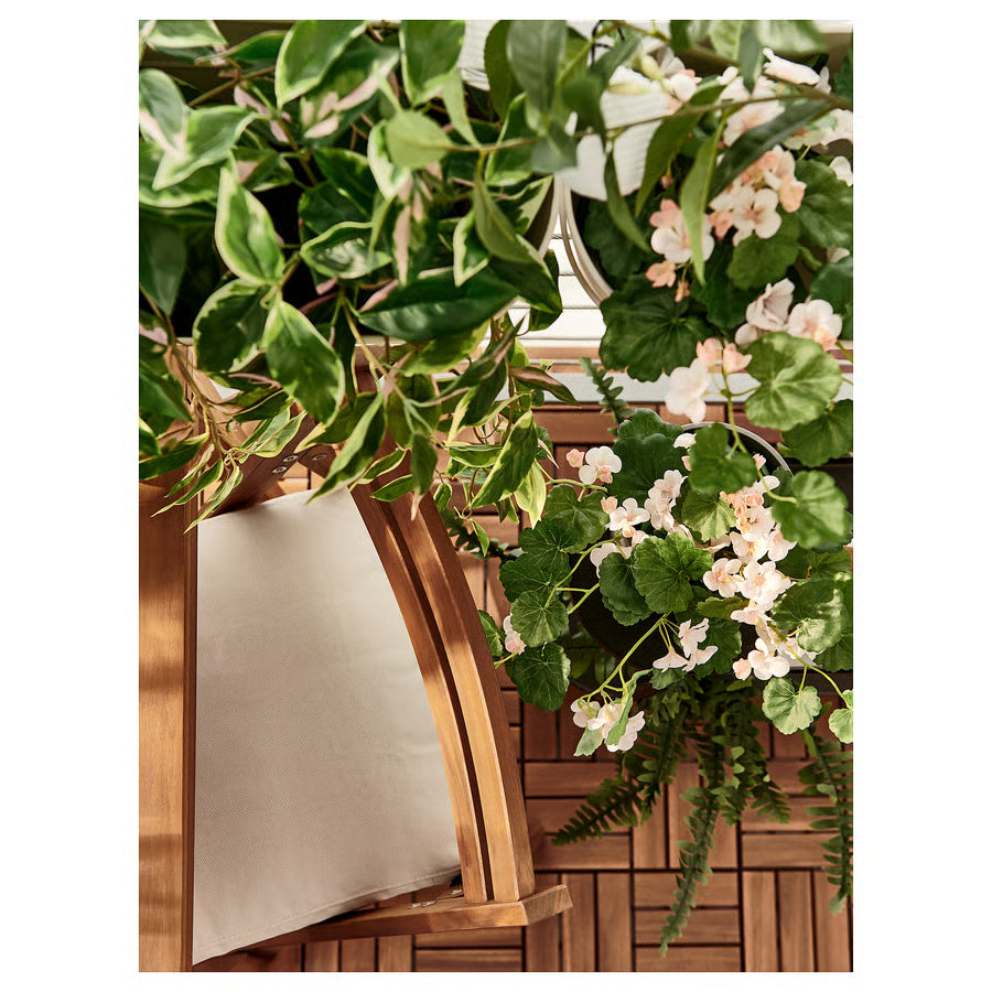 Outdoor Foldable Chair, Light Brown Stained