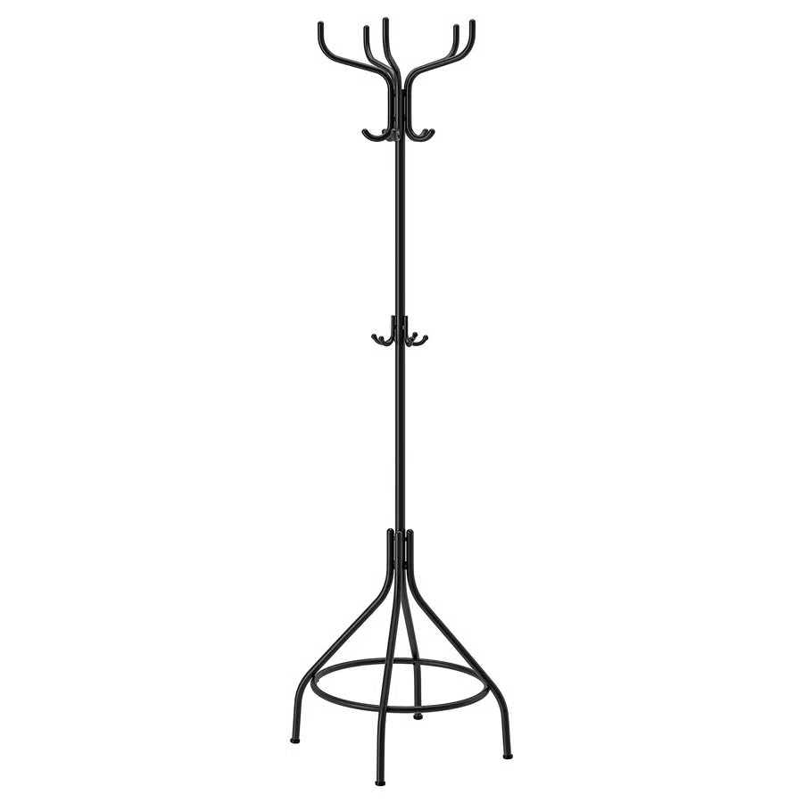Hat and coat stand, black, 181 cm