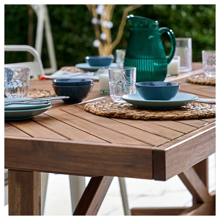 Large Outdoor Dining Table, Acacia, 220×100 cm