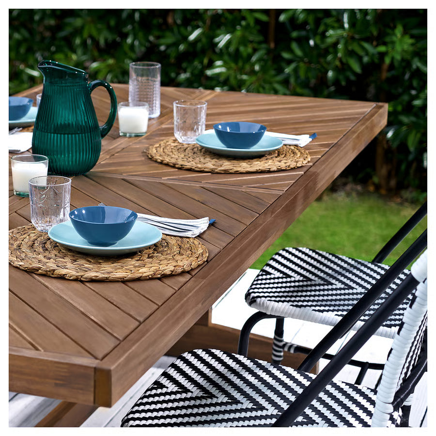 Large Outdoor Dining Table, Acacia, 220×100 cm