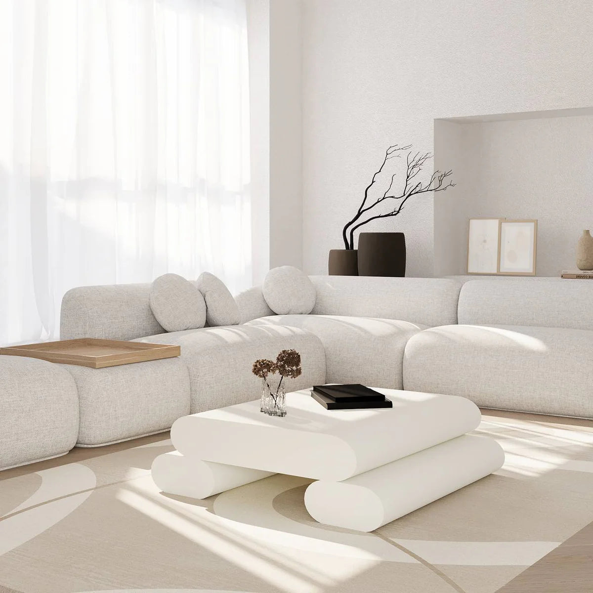 Valentina Coffee Table 100 W x 100 D x 35 H cm – Modern Design