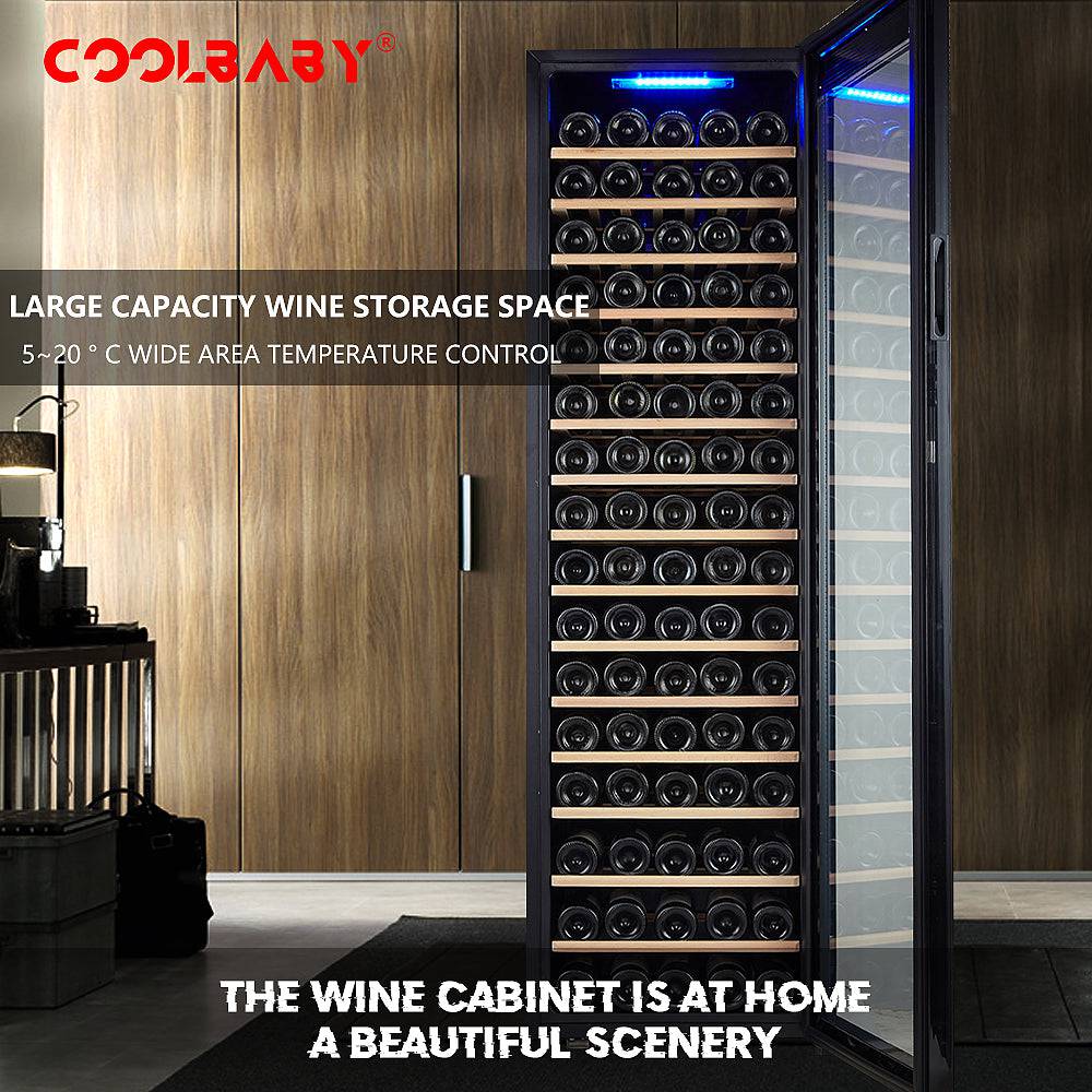 Premium 110-Bottle Wine Cooler: Precision Cooling, Compact Design, and Ultra-Quiet Operation