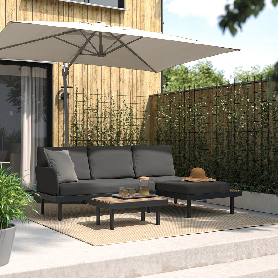 3-Seat Conversation Set, Outdoor Anthracite/Dark Grey