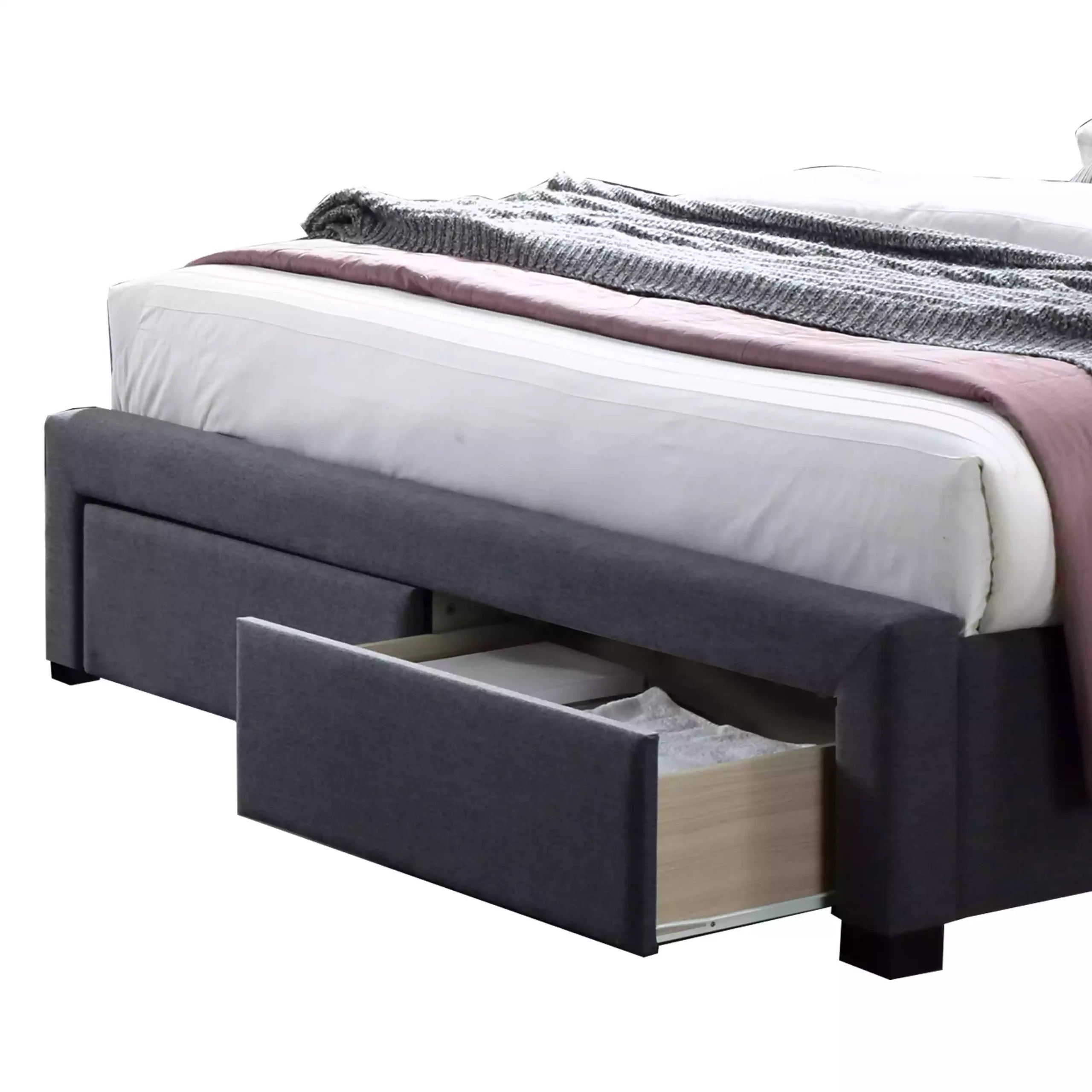 Sama Queen Bed – Dark Grey