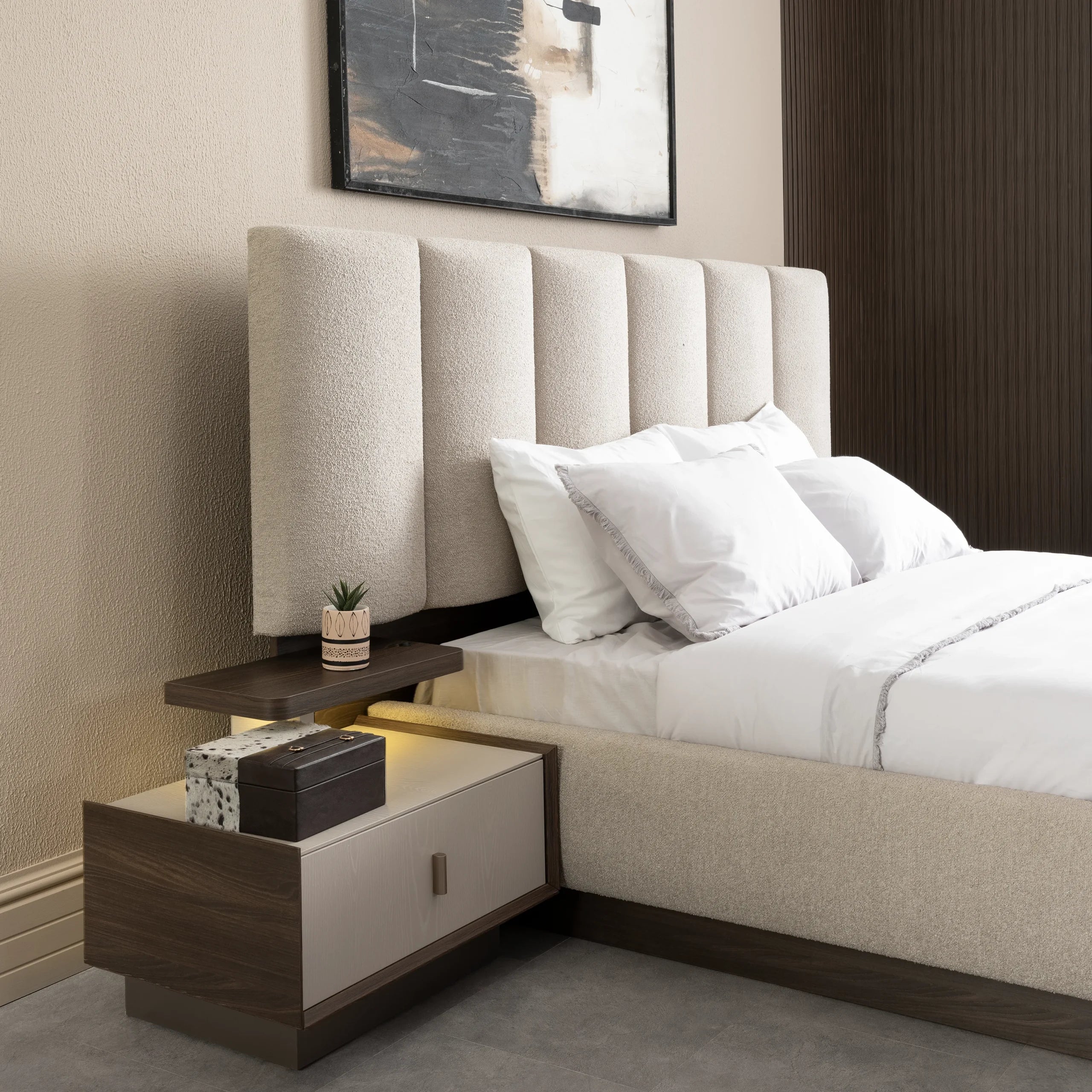 6 Pcs. King Bedroom Set (With Hydraulic Storage)
