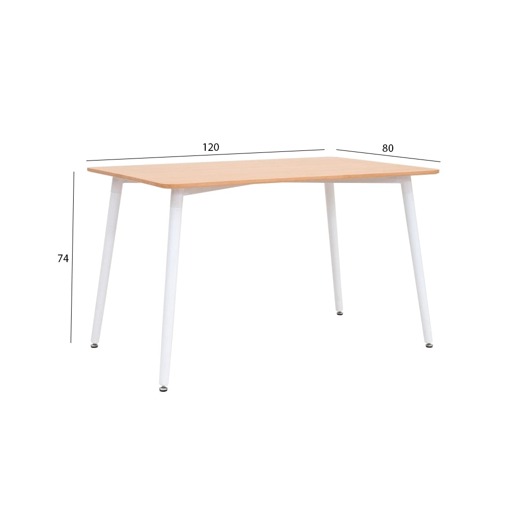4-Seater Dining Set – Oak & White