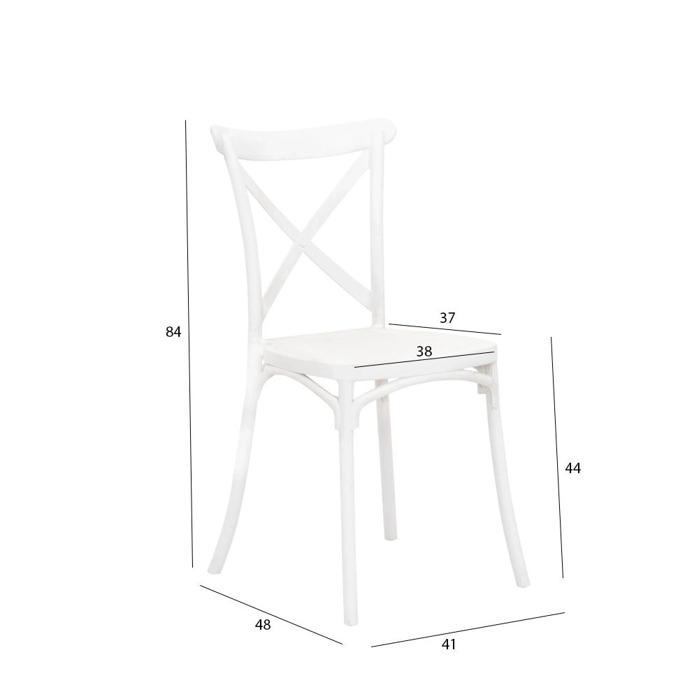 4-Seater Dining Set – Oak & White