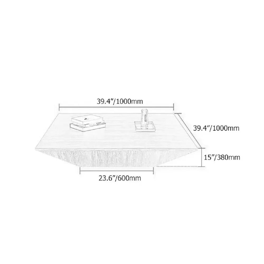 Coffee Table – Modern Square Design with Side Drawer (100 x 100 x 38 CM)