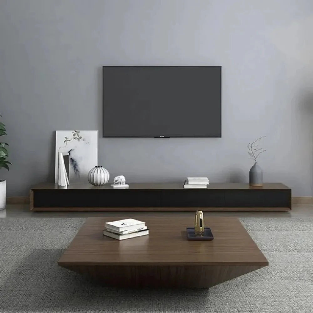 Coffee Table – Modern Square Design with Side Drawer (100 x 100 x 38 CM)