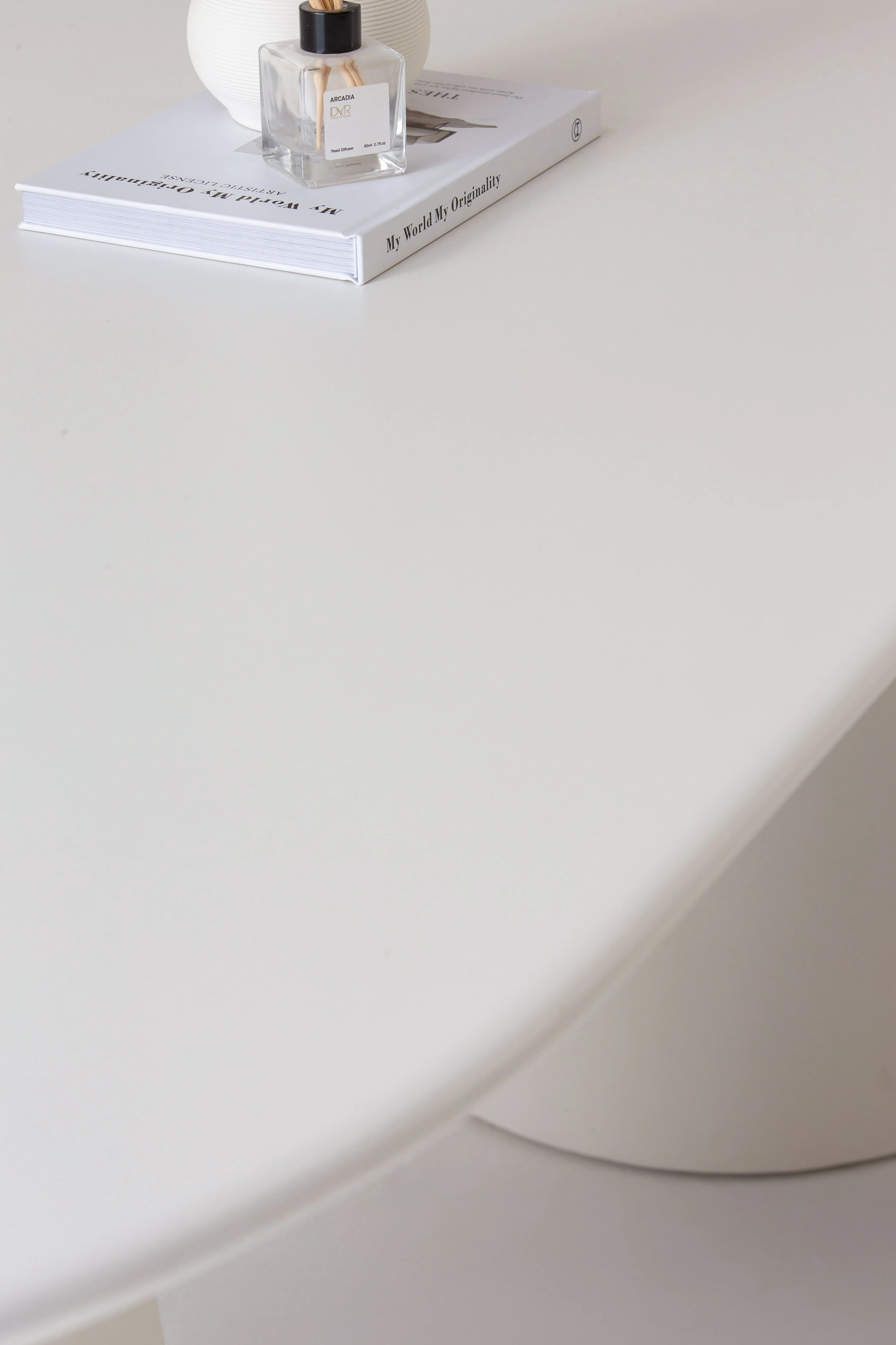 Elegant Off White Concrete Dining Table