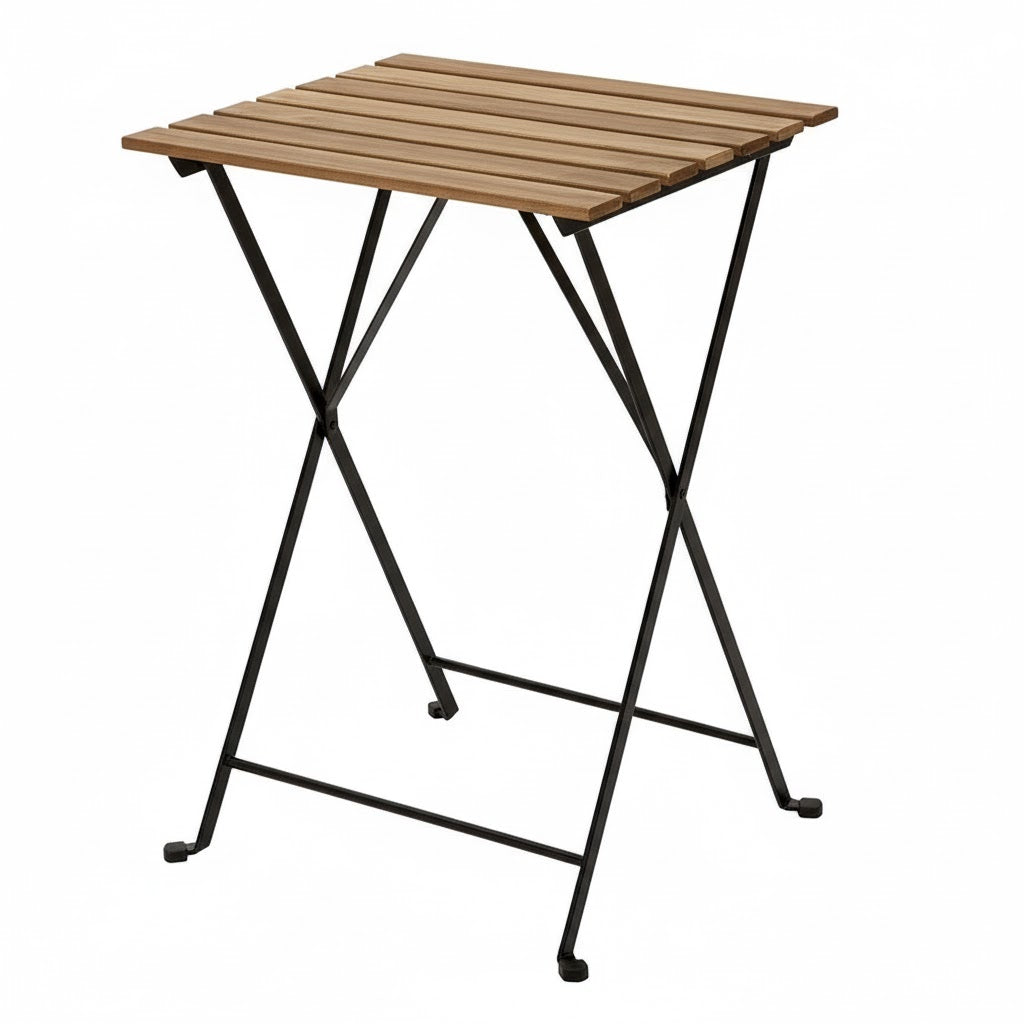 Kanhome Modern Outdoor Steel Wood Bistro Table Coffee Table From Vietnam for Dining Kitchen & Apartment Garden Metal Table