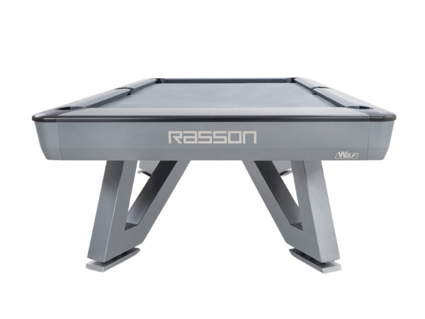 RASSON Wolf – 9ft Tournament Pool Table – Ball Return – Black/Silver Finish