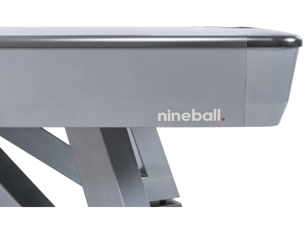RASSON Wolf – 9ft Tournament Pool Table – Ball Return – Black/Silver Finish