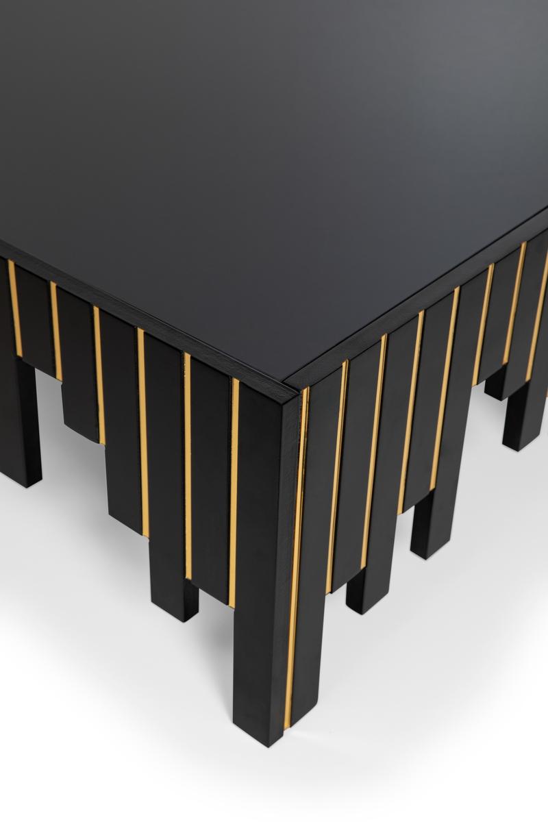 Modern Design Black Coffee Table - Black Gloss Finish